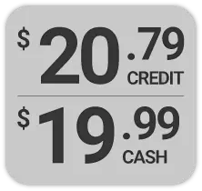 Clearly display both the Credit Card and the Cash Price