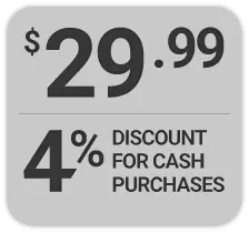 List the higher Credit Card price and advertise a discount for Cash purchases
